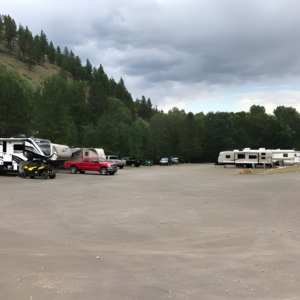 RV6 30 AMP 50 ft long alongside embankment (wind protection)